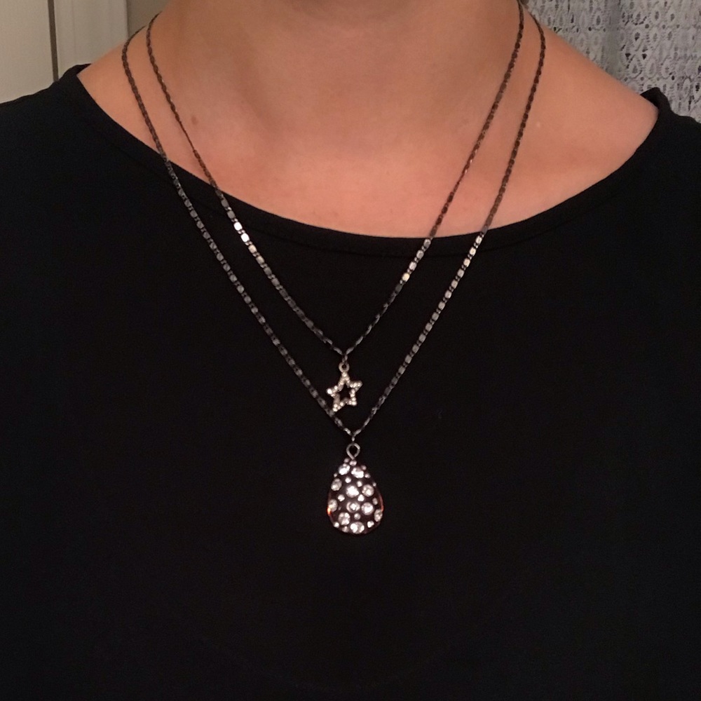 Betsey Johnson layered star necklace
